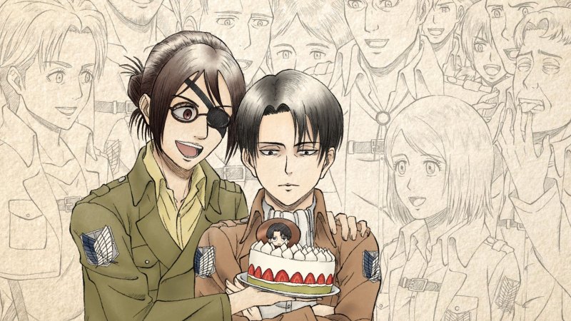 Ханджи Зое и Эрвин Смит