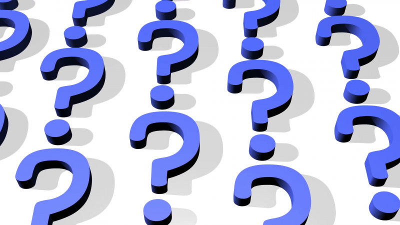 Много вопросительных знаков