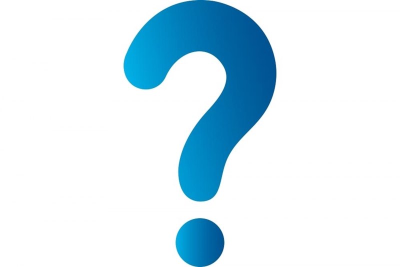 Знак вопроса на белом фоне