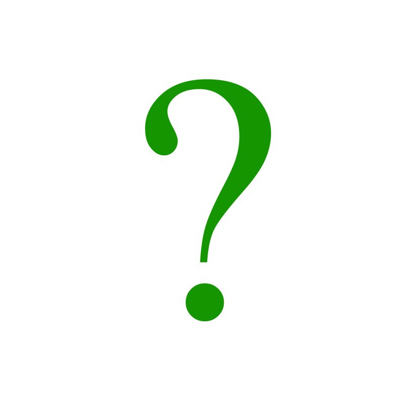 Знак вопроса зеленый