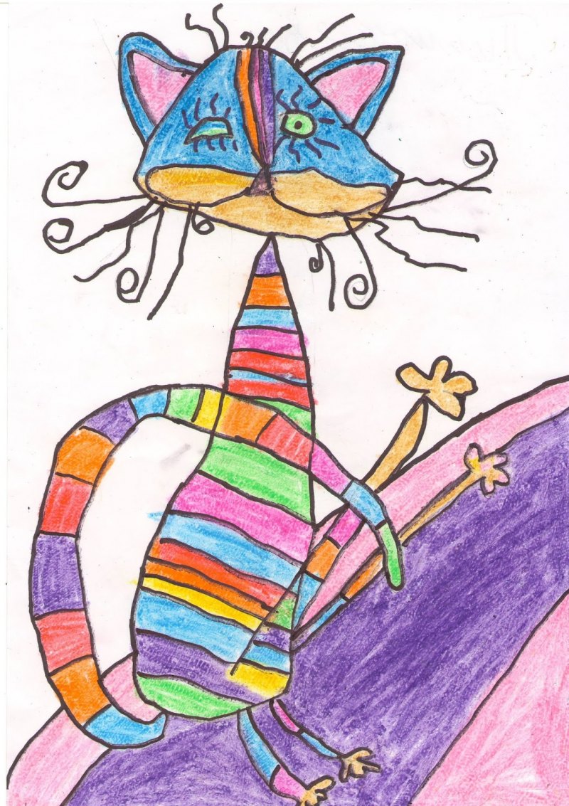 Рисование Радужного кота