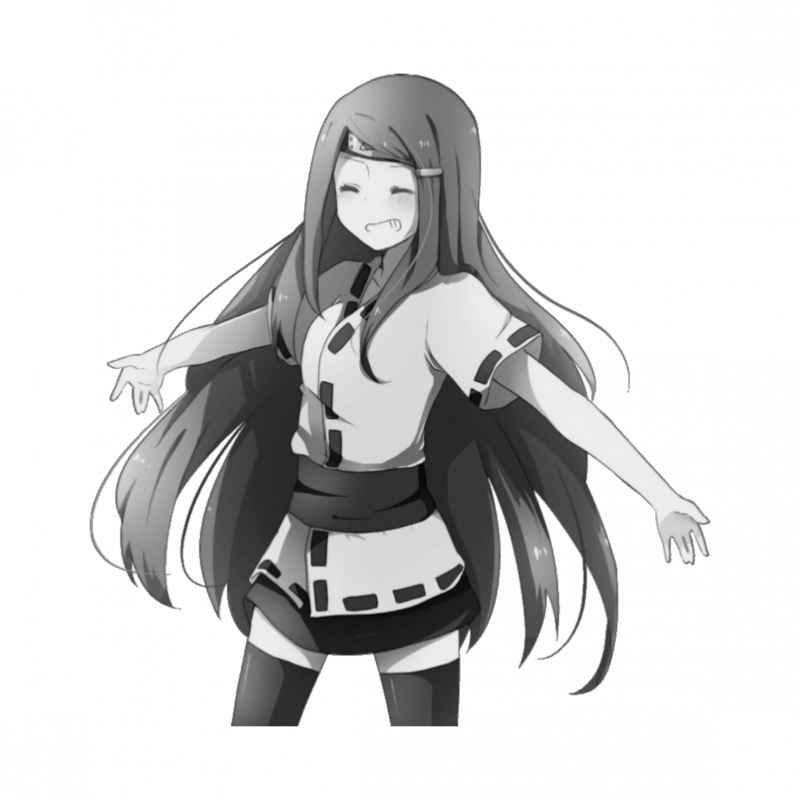 Кушина Узумаки черно белое