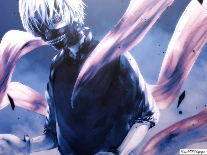 Токийский гуль инспектор с белыми волосами