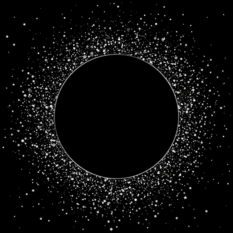 Круг на черном фоне
