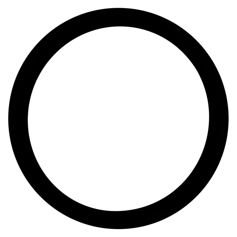 Белый круг с черным контуром