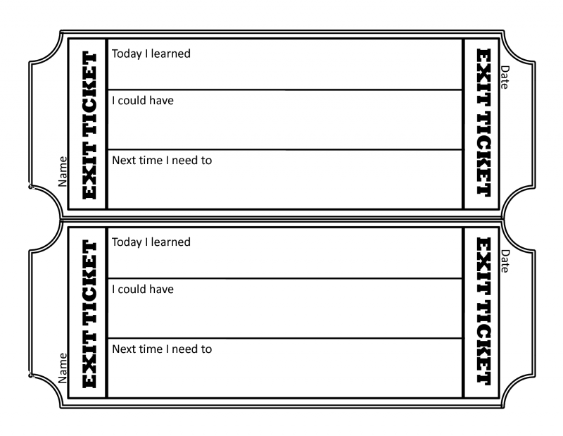 Билет шаблон для печати