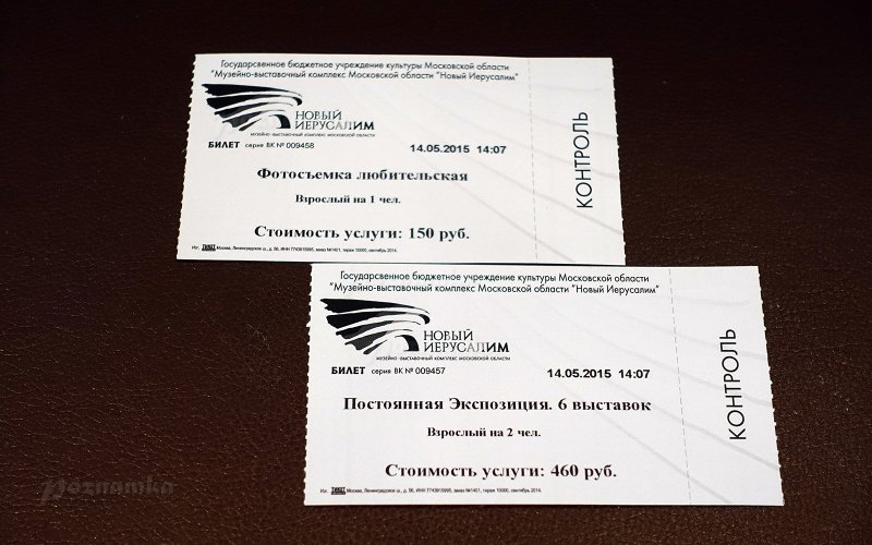 Входной билет в музей