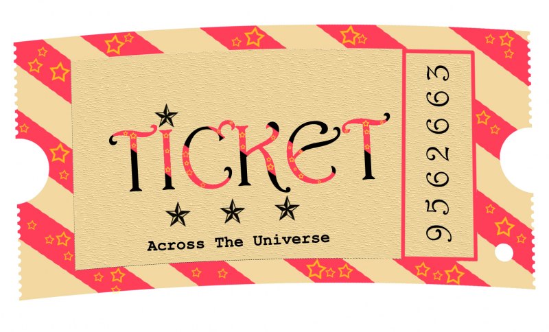 Шаблон билета для детей