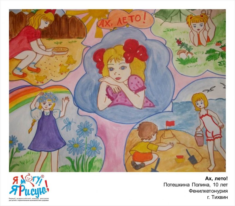 Детские рисунки летние каникулы
