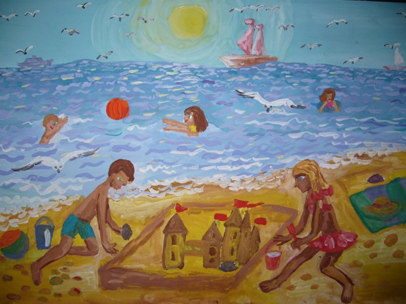 Детские рисунки летние каникулы