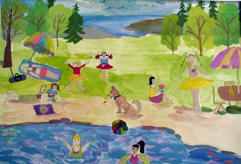 Раскраски на тему лето