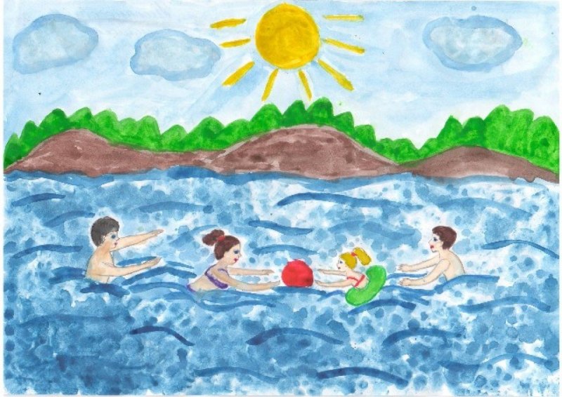 Рисунок на тему летние впечатления