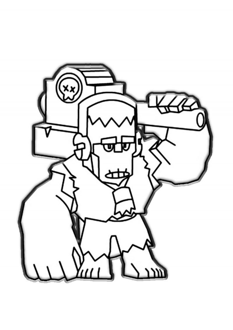 Раскраска Brawl Stars Фрэнк