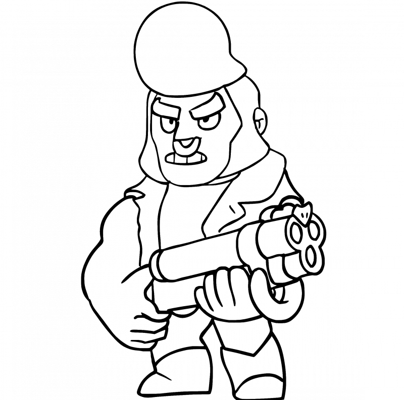 Раскраска Браво старс генерал Гавс боец