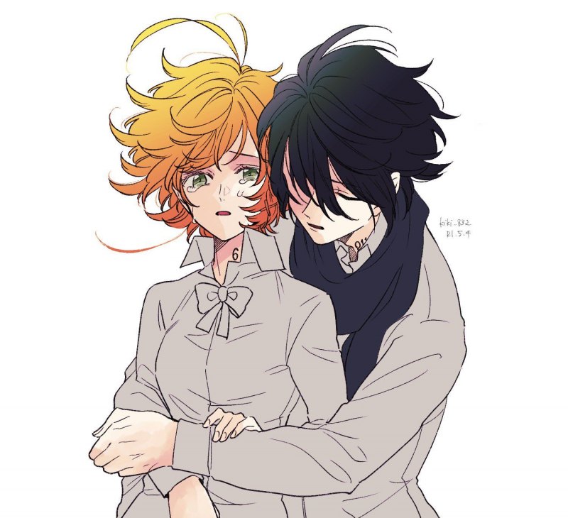 Рэй и Эмма обещанный Неверленд любовь