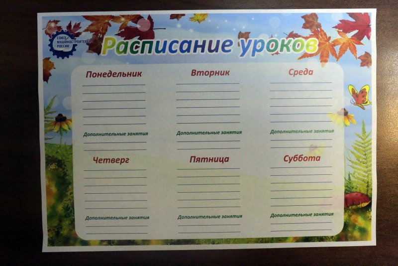 Расписание уроков для учителя