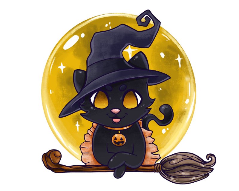 Арт на Хэллоуин Каваи