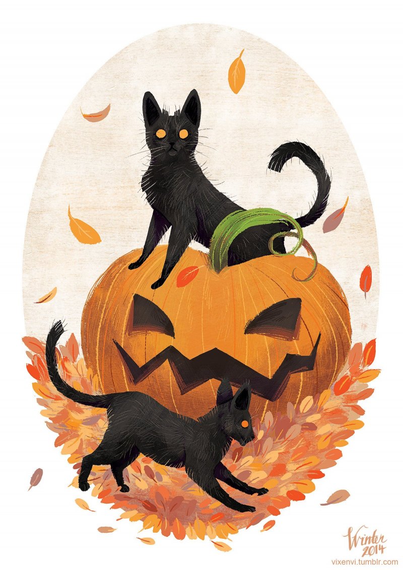 Стикеры Хэллоуин милые