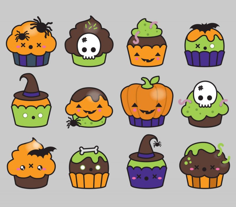 Наклейки для Хэллоуина милые