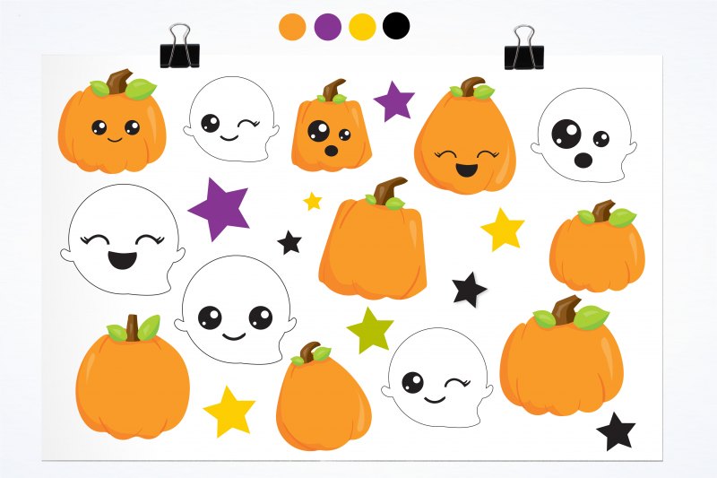 Хэллоуин арт акварель