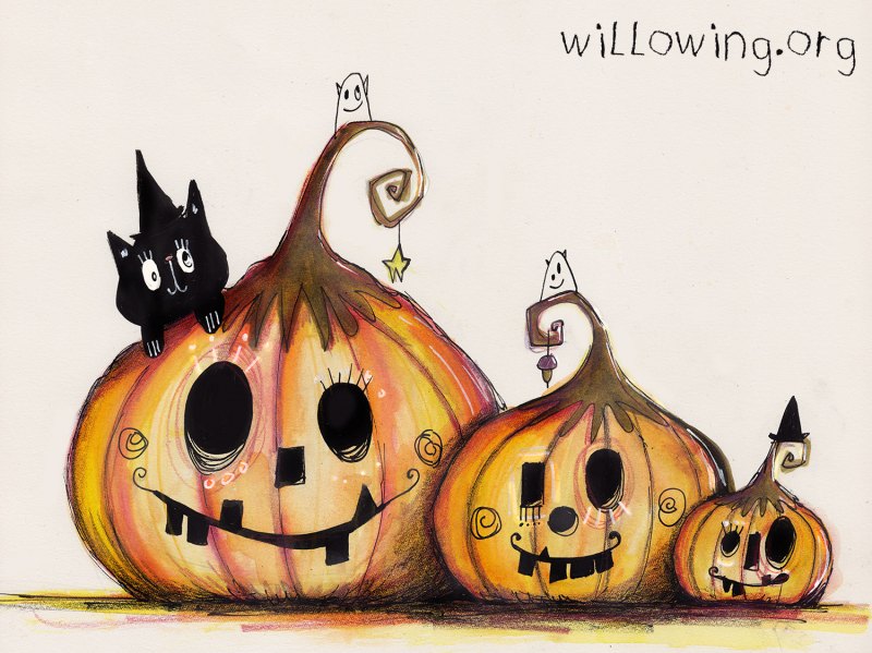 Обои на Хэллоуин милые