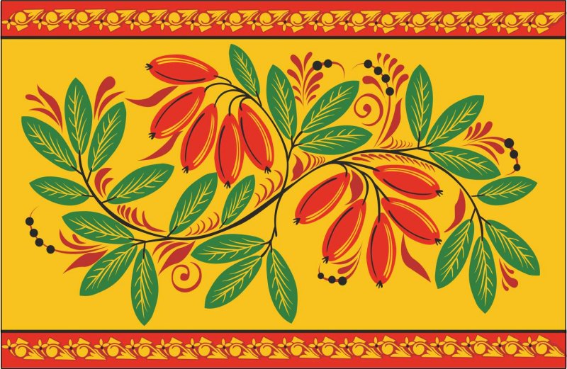 Растительный орнамент в полосе