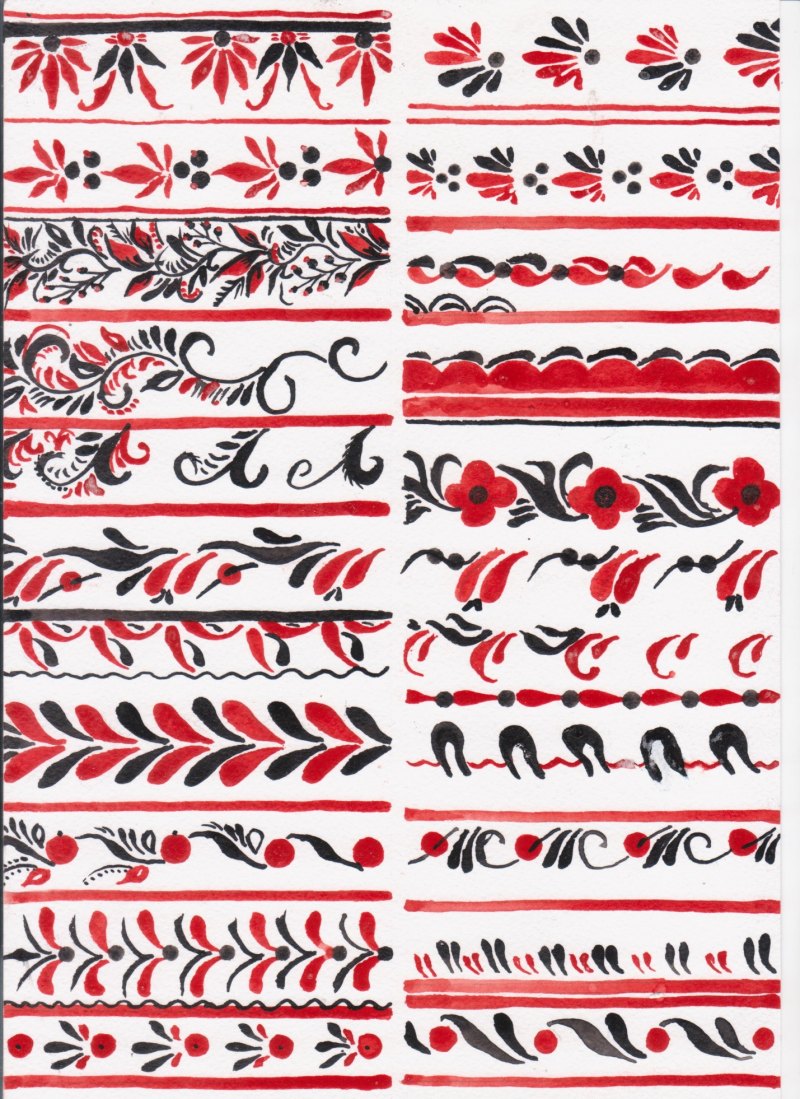 Хохломская роспись элементы росписи в полоске