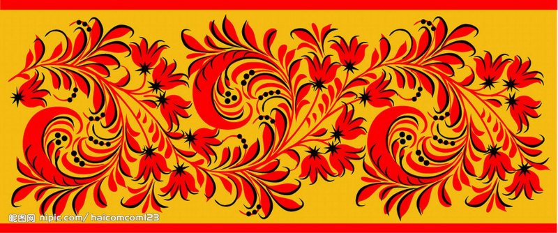 Городецкая роспись Хохлома