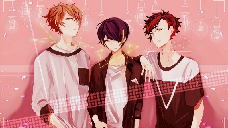 Три парня аниме арт