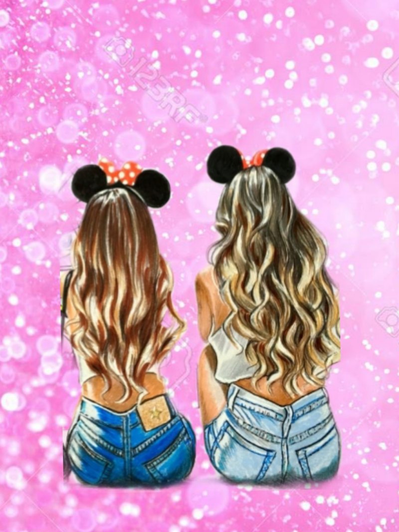 Парные обои для подруг