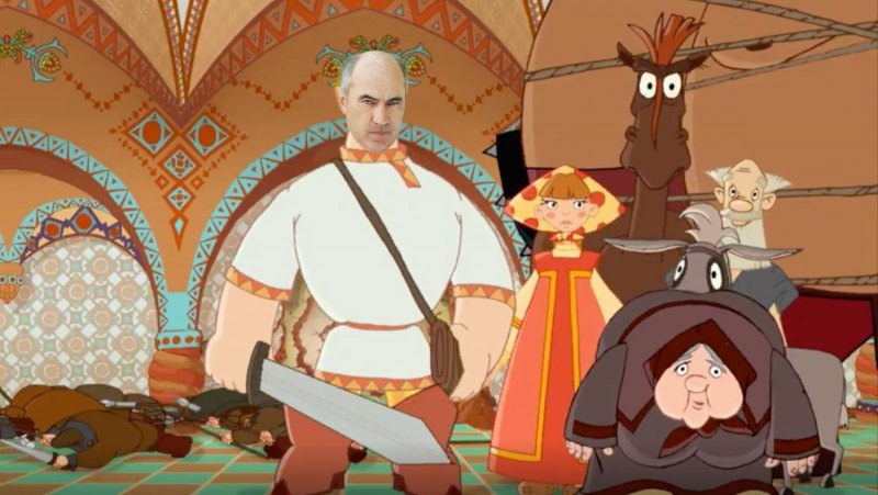 Мультфильм 3 богатыря ход конем