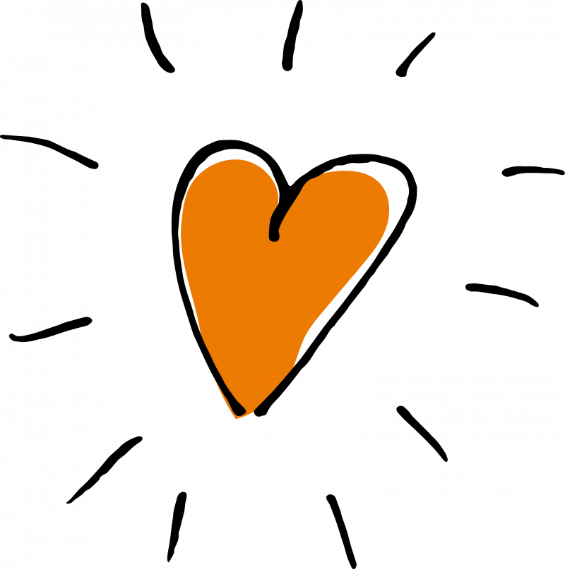 Желтые сердечки на прозрачном фоне