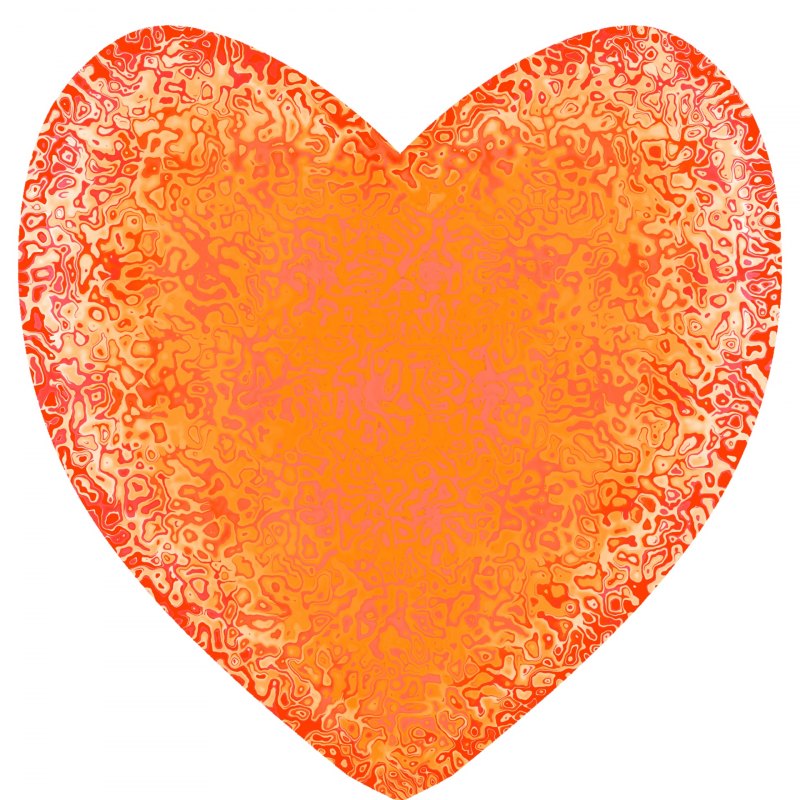 Оранжевое сердце