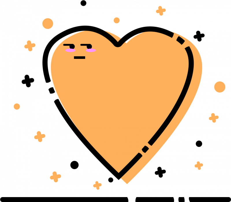 Оранжевое сердечко ЭМОДЖИ