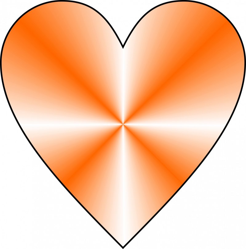 Оранжевое сердце