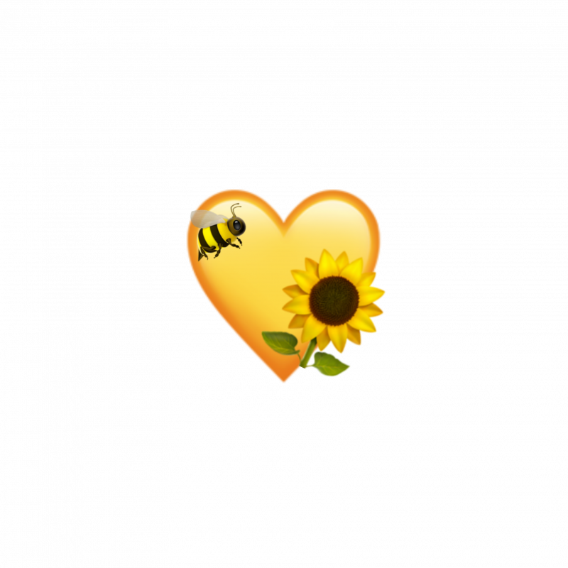 Оранжевое сердце смайлик