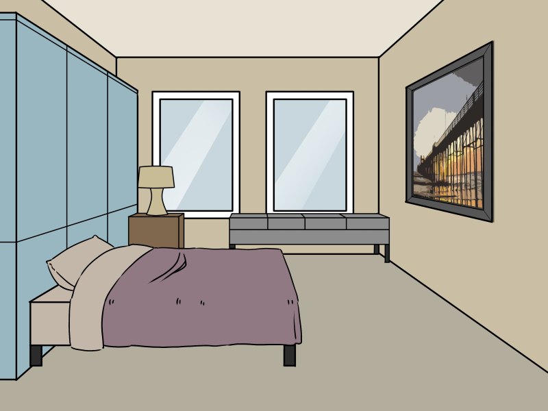 Комната в мультяшном стиле