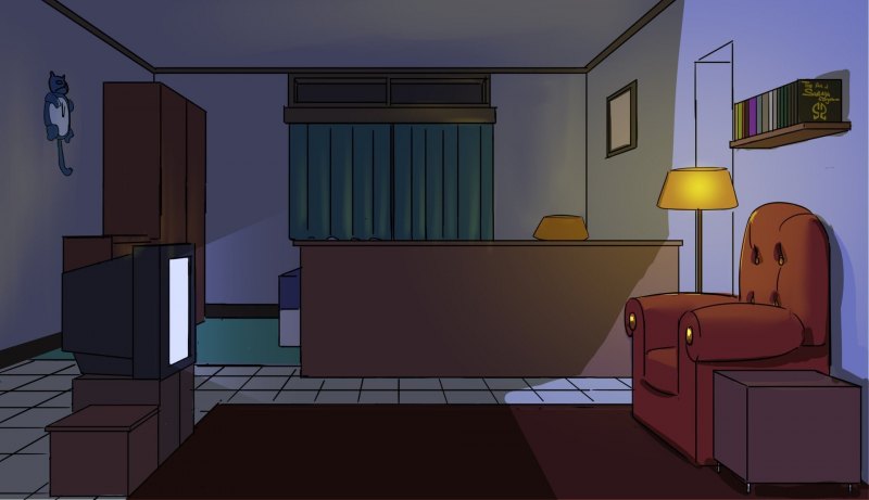 Интерьер в мультяшном стиле