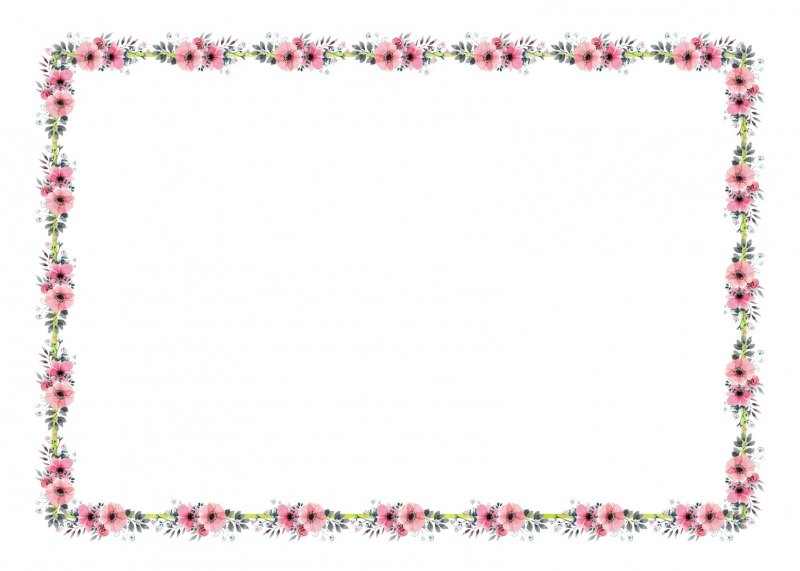 Тонкая Цветочная рамка