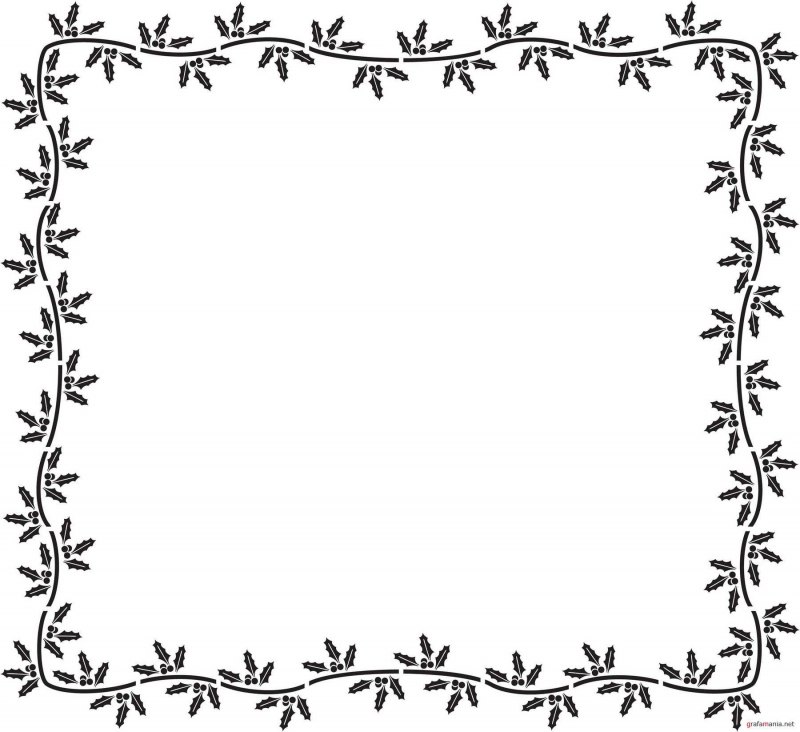 Рамка для текста черно-белая