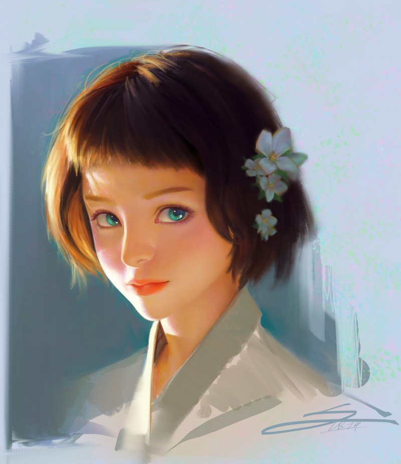 Девочка с короткими волосами