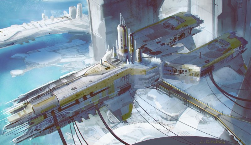 Космический порт Sci-Fi