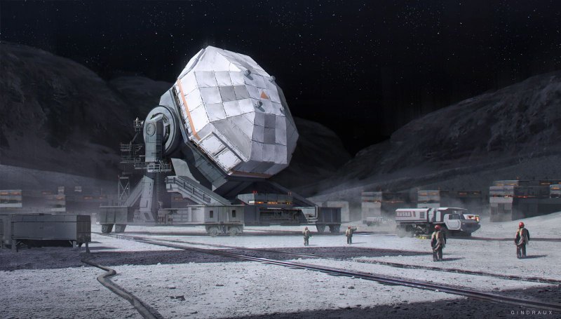 Космическая база Sci Fi концепт
