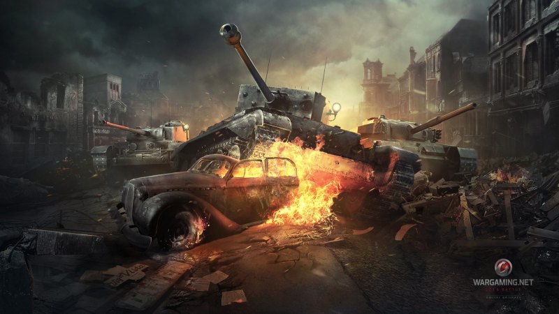 World of Tanks бой