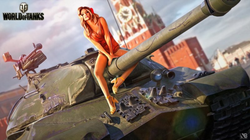 World of Tanks т34 девушка