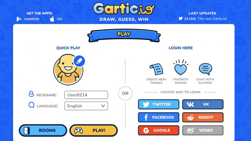 Gartic Phone комнаты