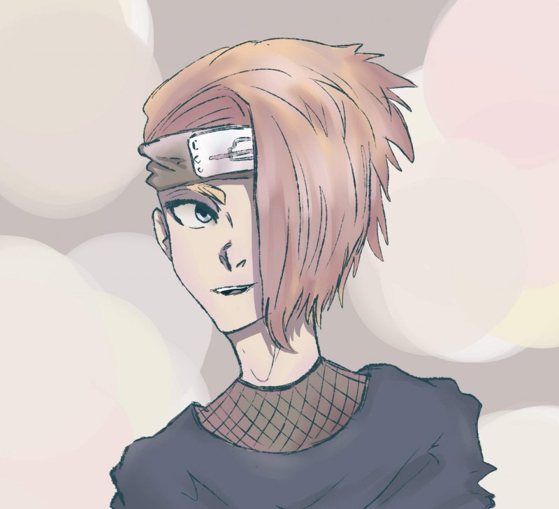 Дейдара с короткими волосами