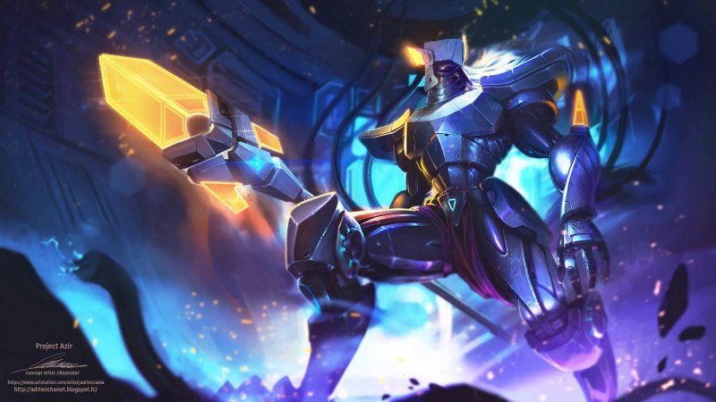 League of Legends Splash Art Азир