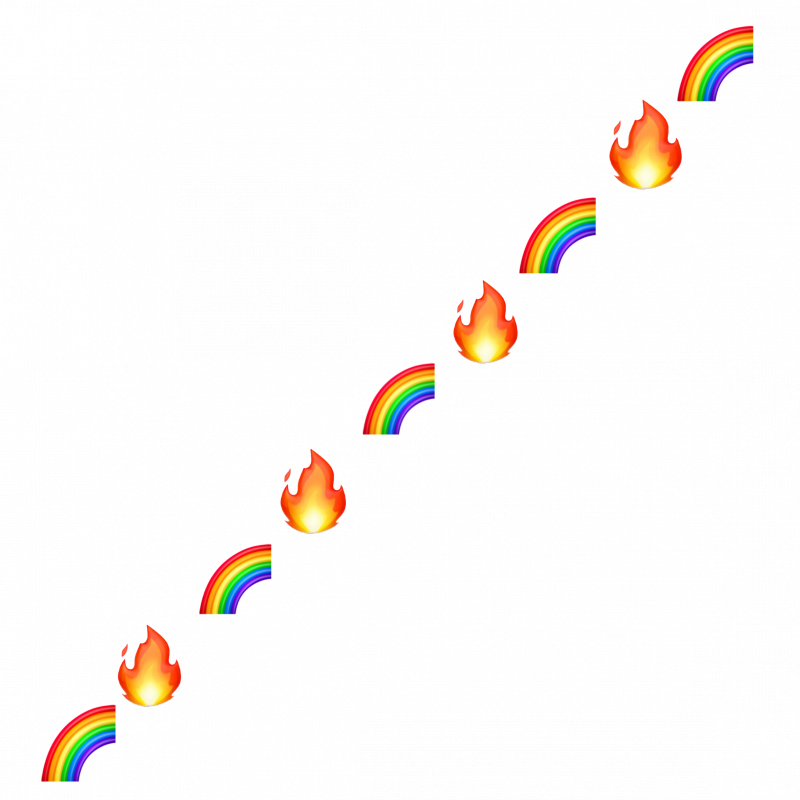 Смайлики эмодзи Радуга