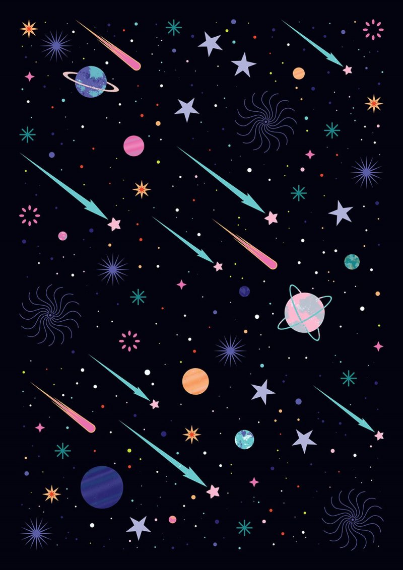 Рисование звезды и кометы
